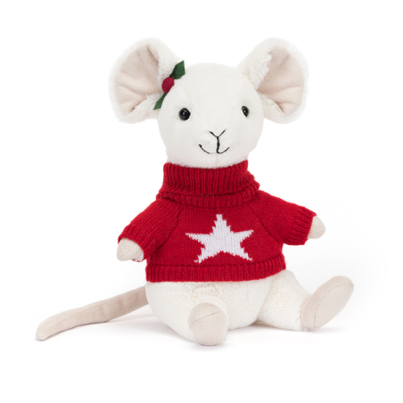 Wesoła Myszka w Czerwonym Sweterku 18 cm
