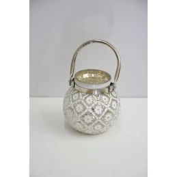 Lampion Szklany w Kwiatki z...