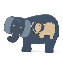 Pani Słoń drewniane puzzle