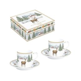 Jeleń Filiżanki Porcelanowe...
